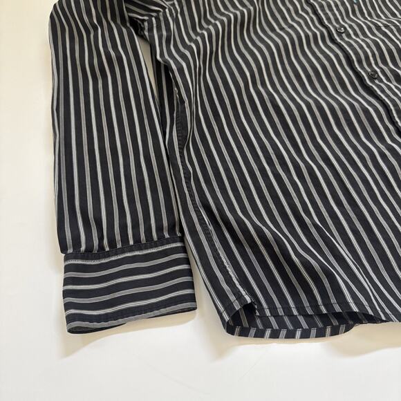 Vintage Faconnable Dress Shirt Size Medium Striped Business Casual - Picture 3 of 9